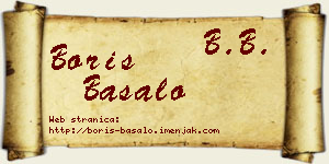 Boris Basalo vizit kartica